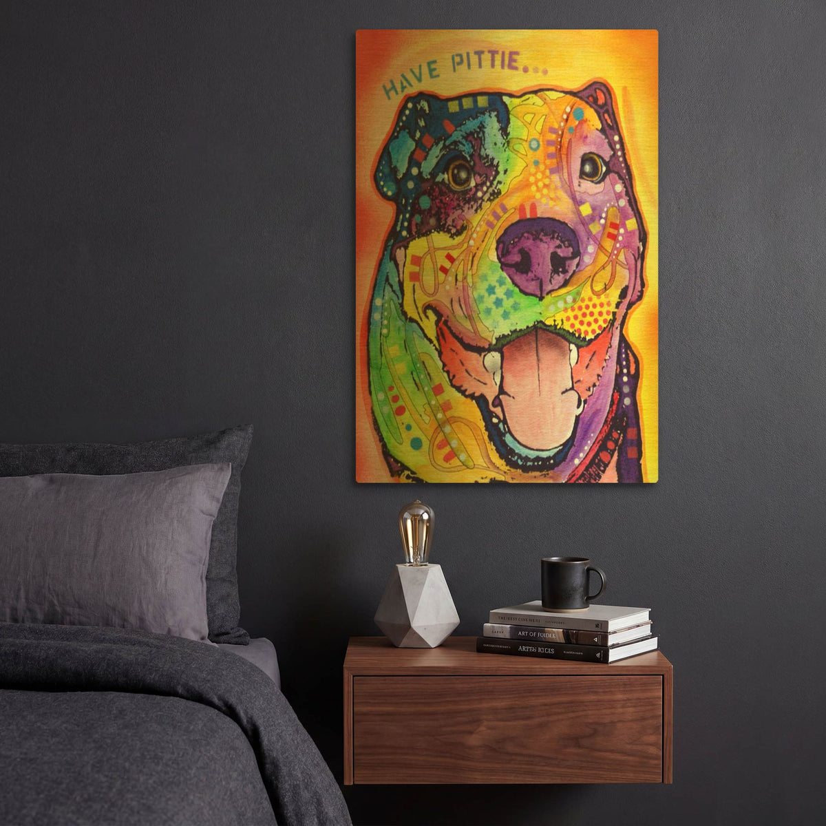 'Have Pittie' By Dean Russo Gold Metal Wall Art