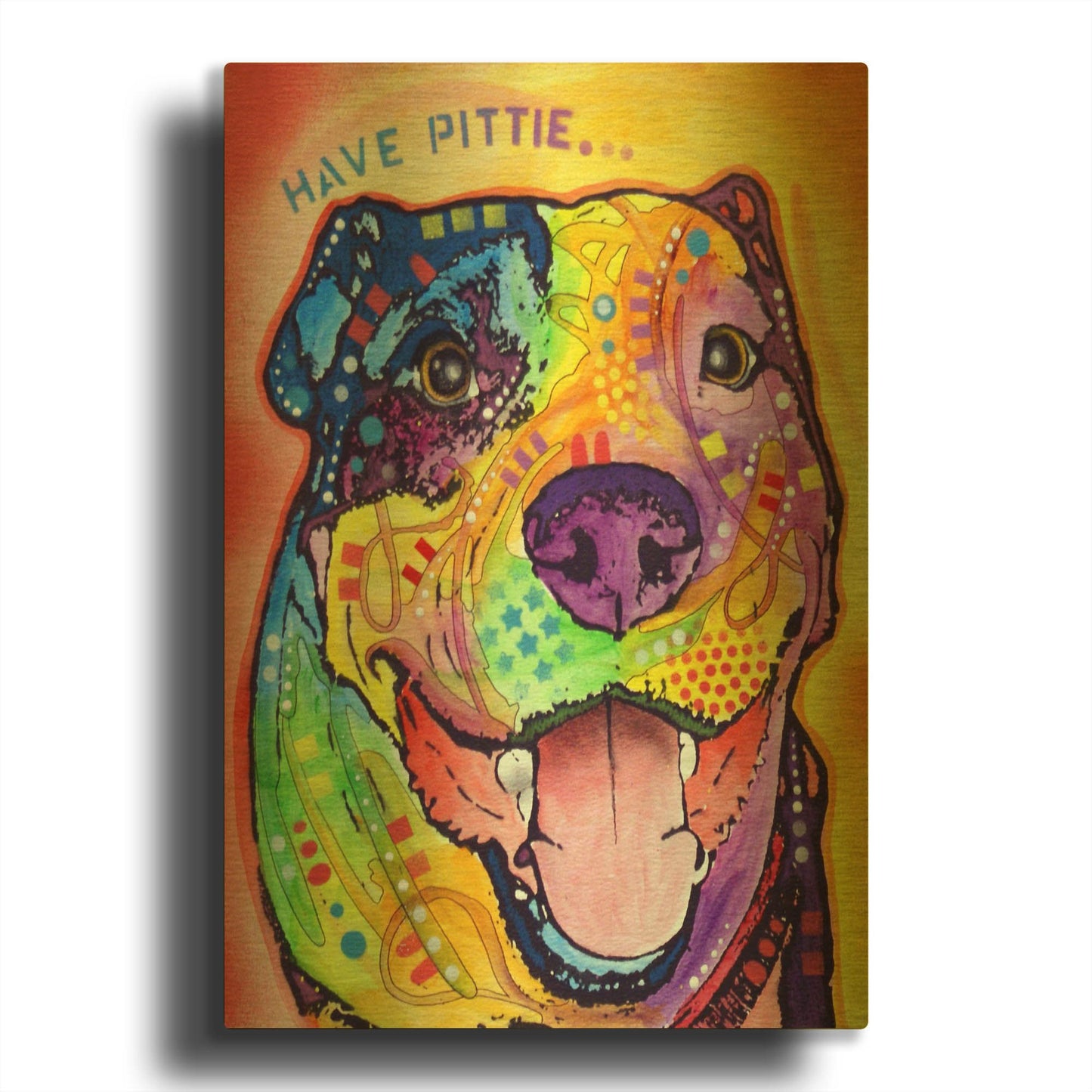 'Have Pittie' By Dean Russo Gold Metal Wall Art