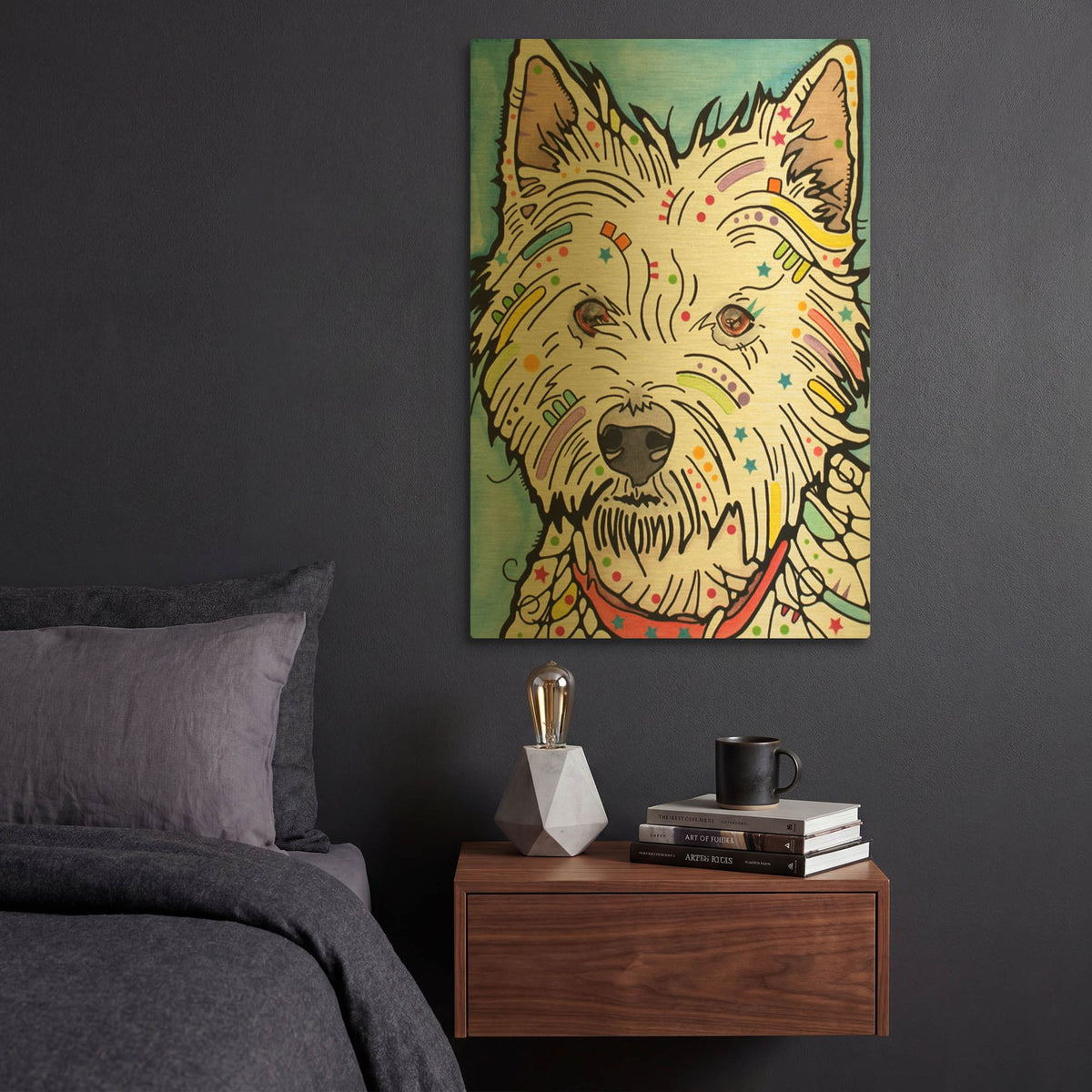 'Highland' By Dean Russo Gold Metal Wall Art