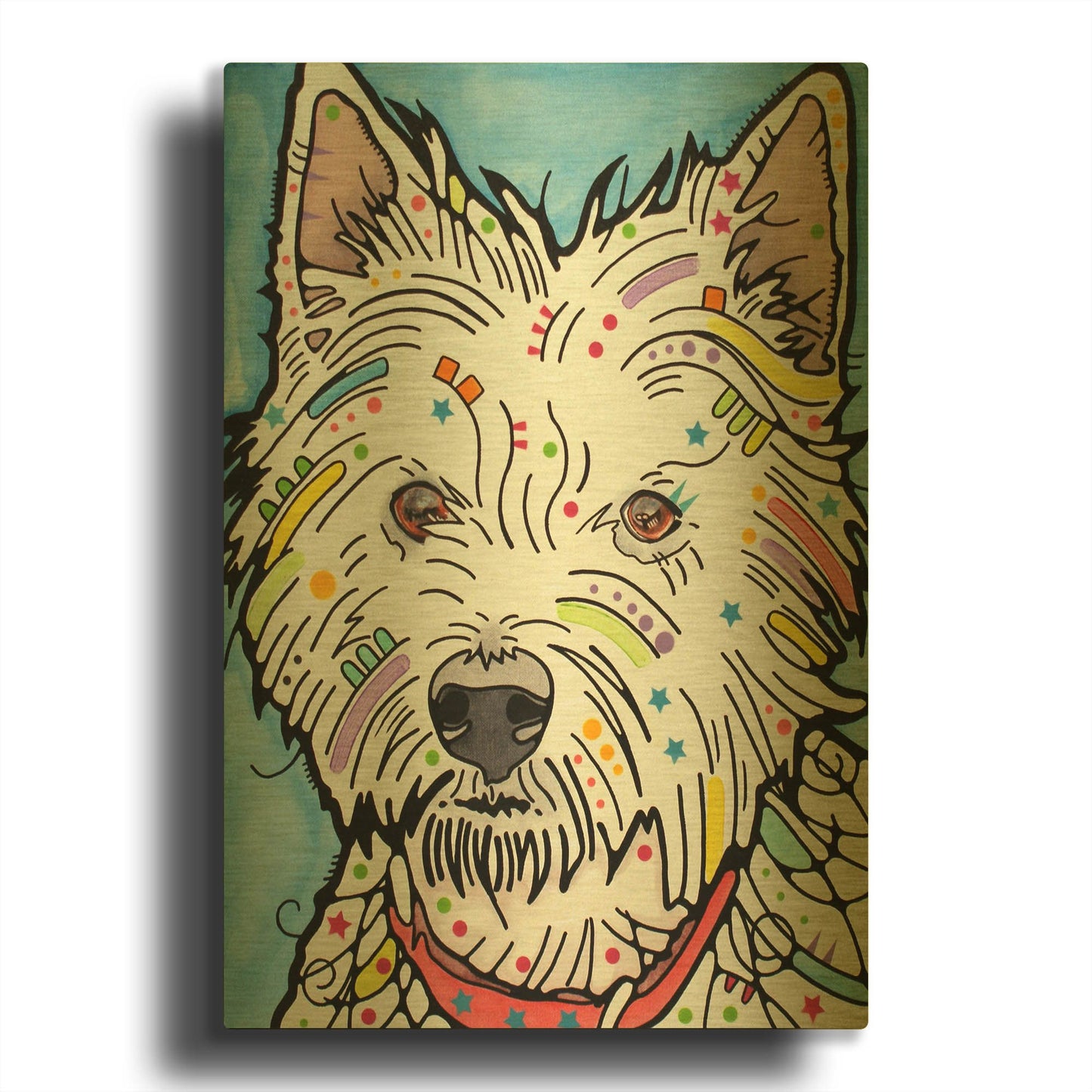 'Highland' By Dean Russo Gold Metal Wall Art