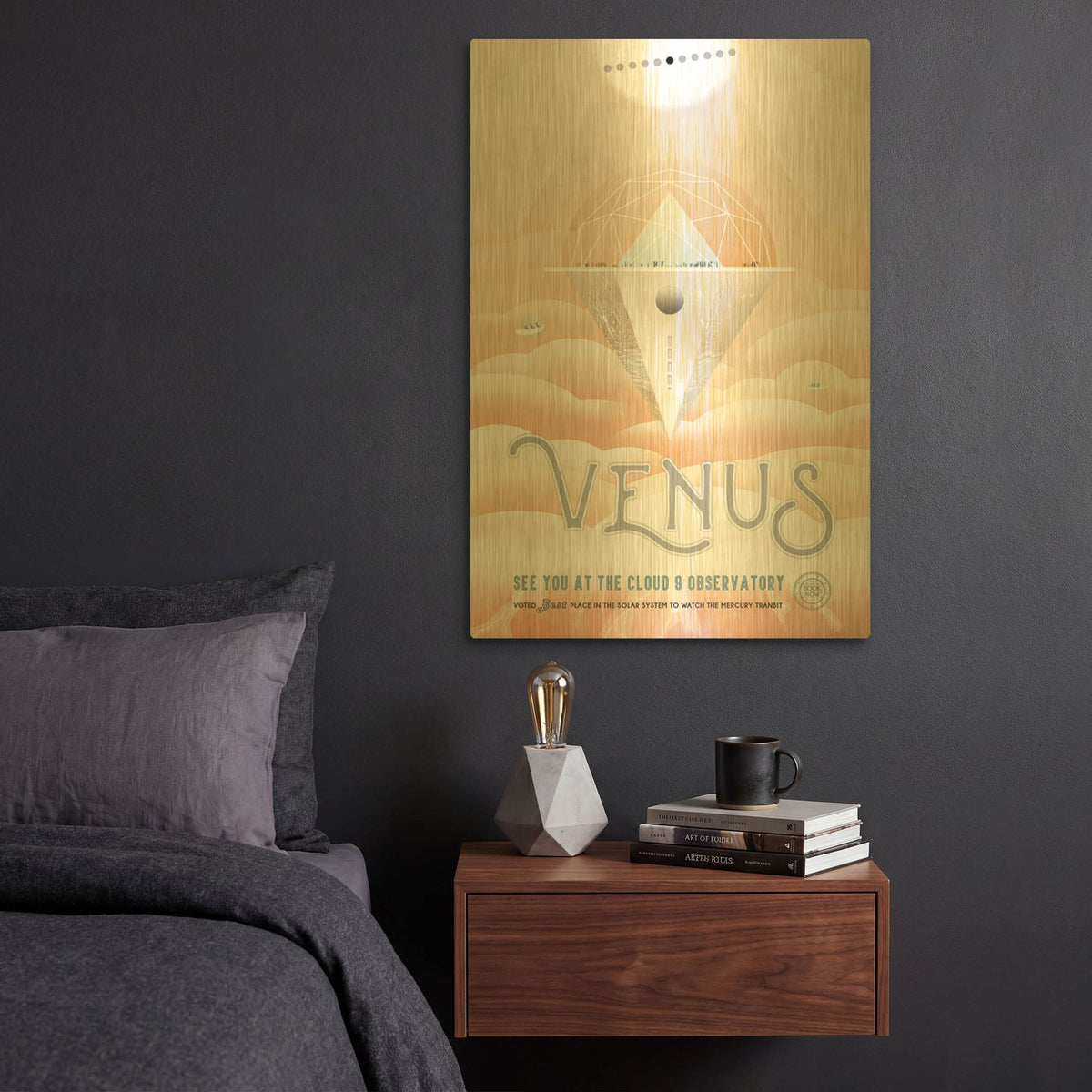 'Venus' By NASA Posters Gold Metal Wall Art