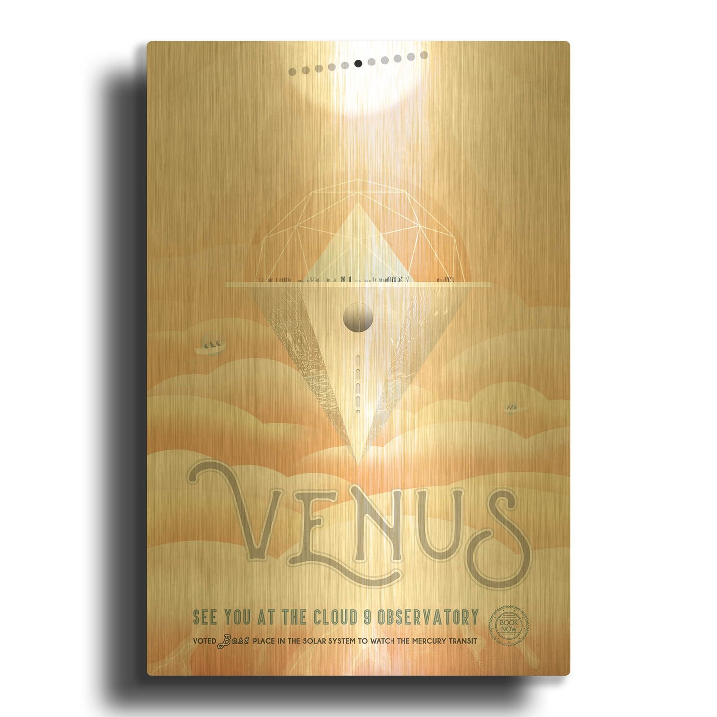 'Venus' By NASA Posters Gold Metal Wall Art
