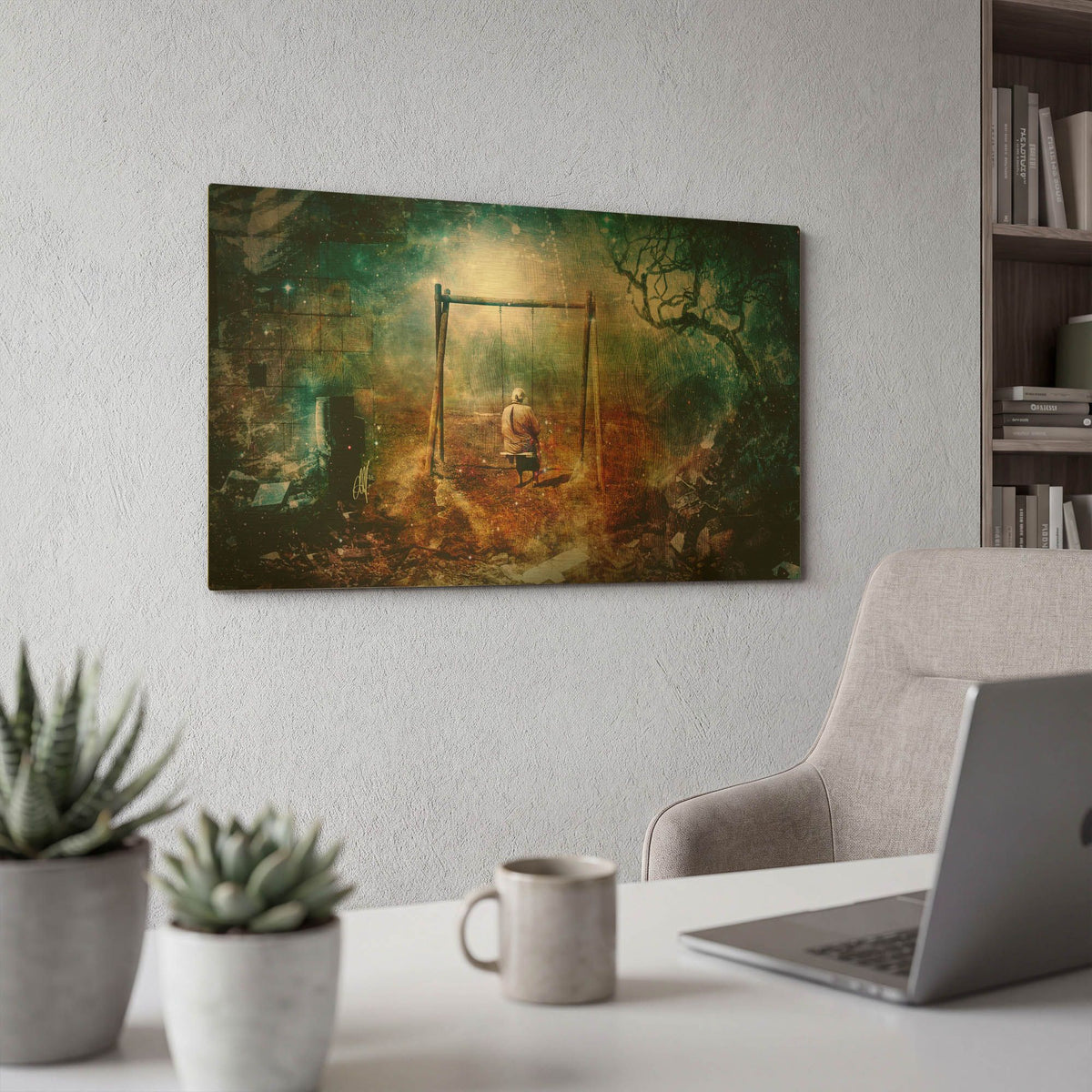 'Life cycles 2020' By Mario Sanchez Nevado Gold Metal Wall Art