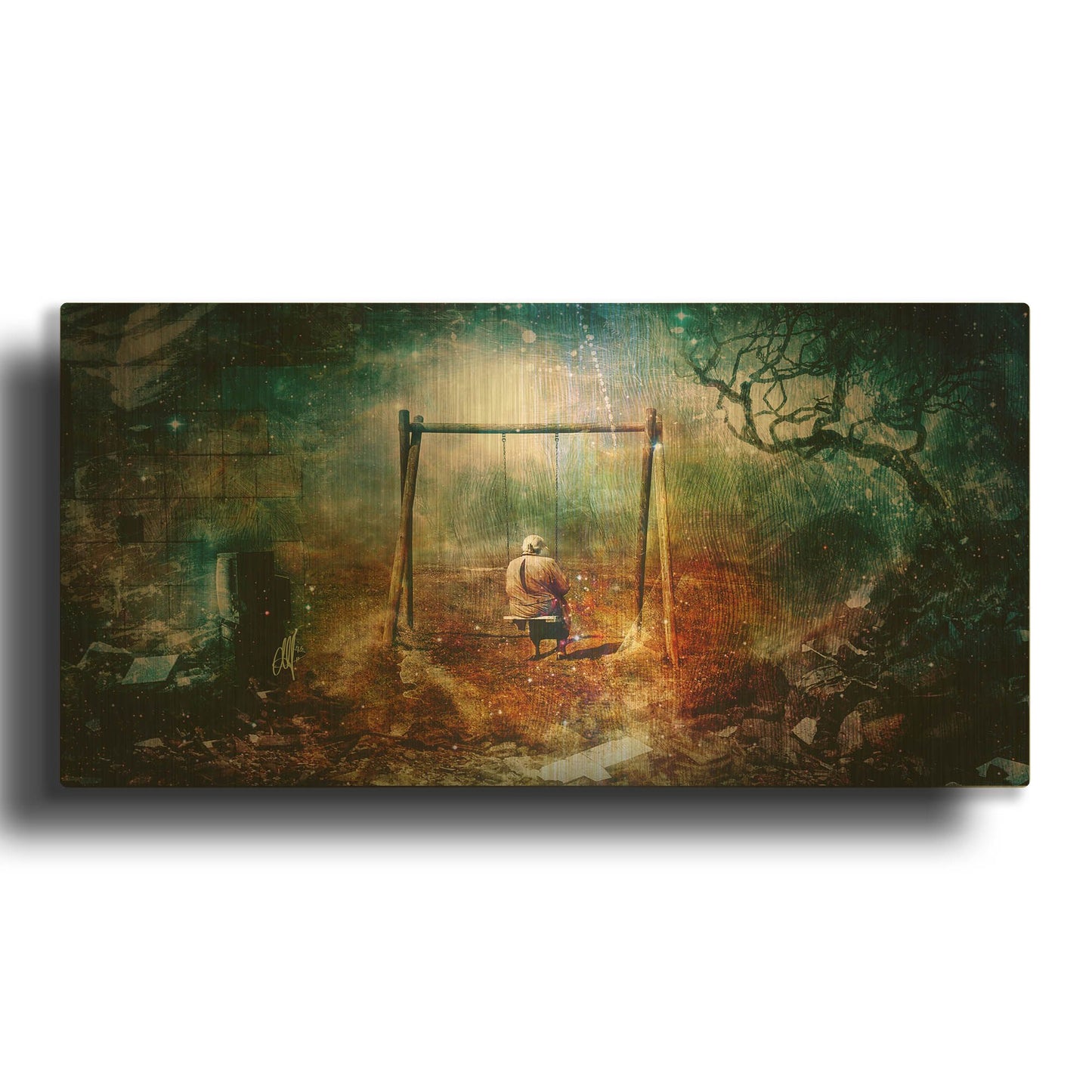 'Life cycles 2020' By Mario Sanchez Nevado Gold Metal Wall Art
