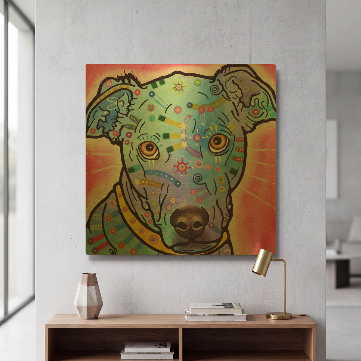 'Leer' By Dean Russo Gold Metal Wall Art