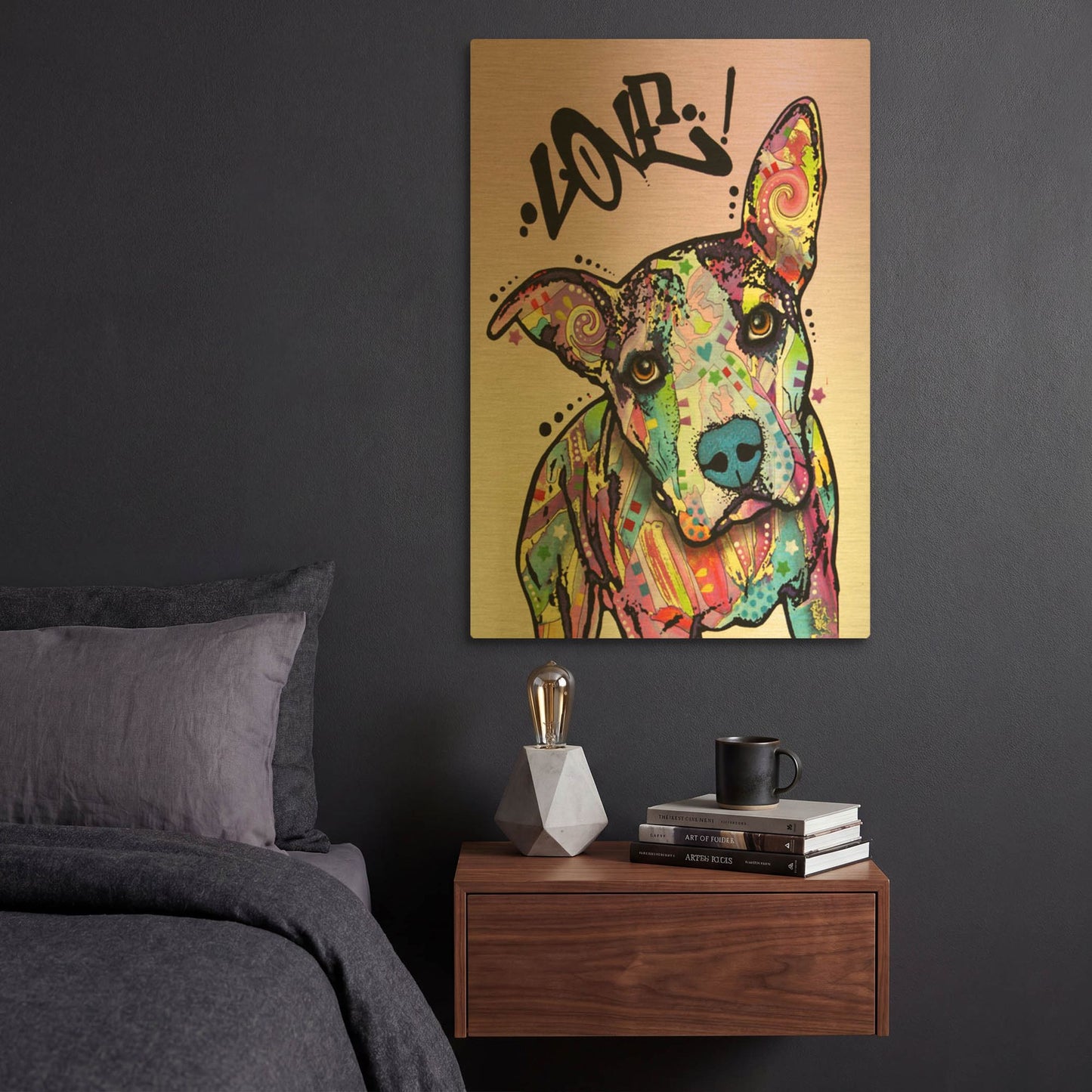'Love!' By Dean Russo Gold Metal Wall Art