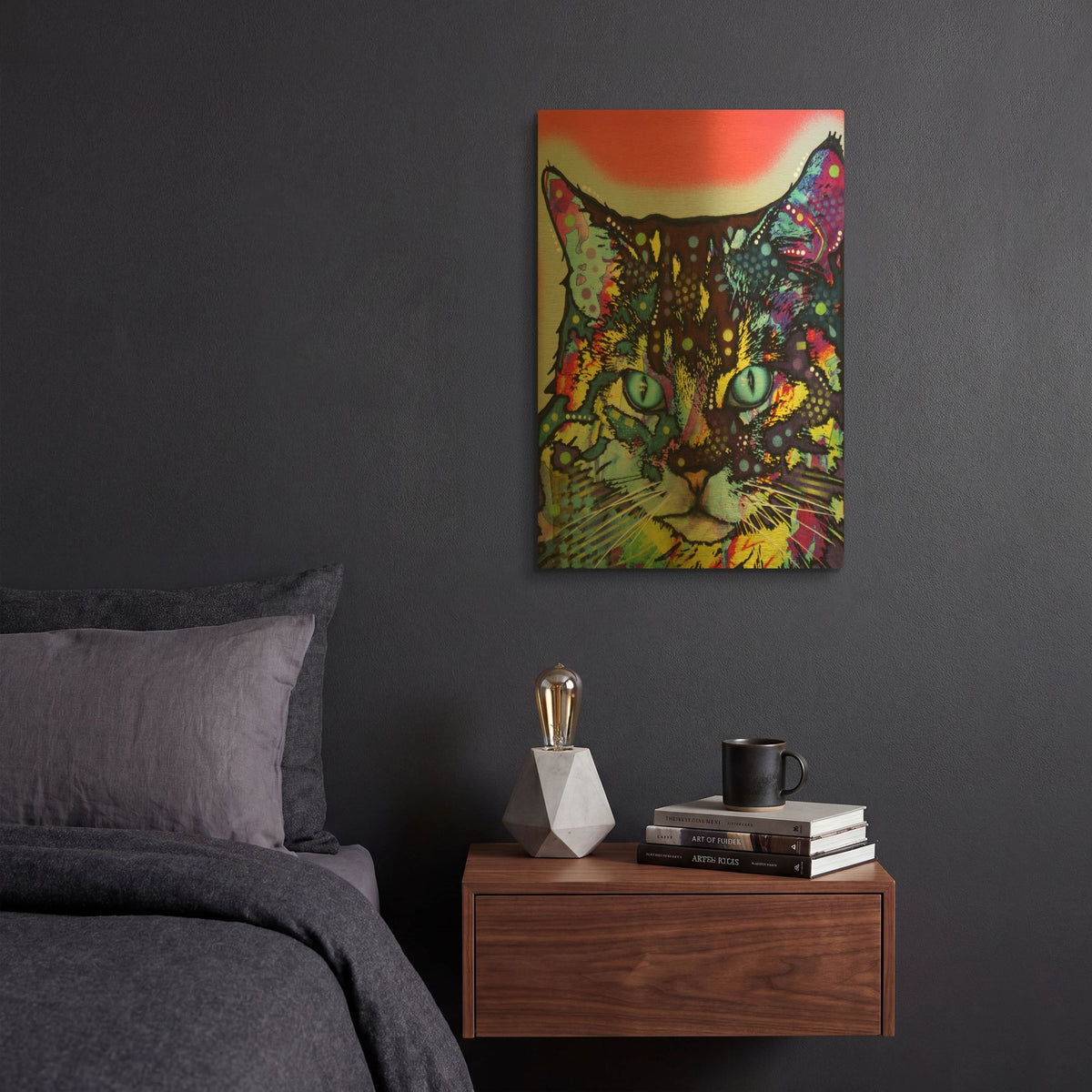 'Maine Coon' By Dean Russo Gold Metal Wall Art