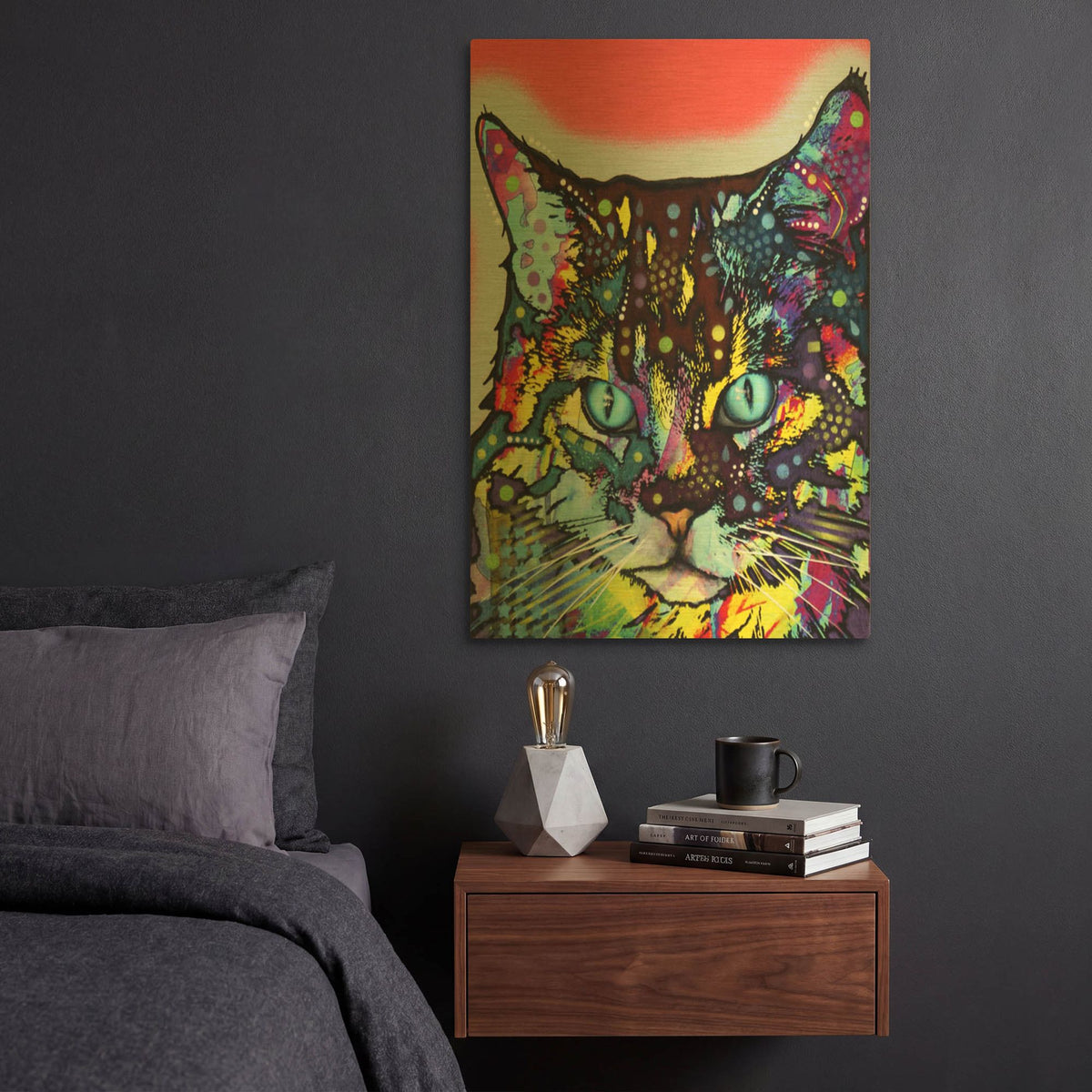 'Maine Coon' By Dean Russo Gold Metal Wall Art