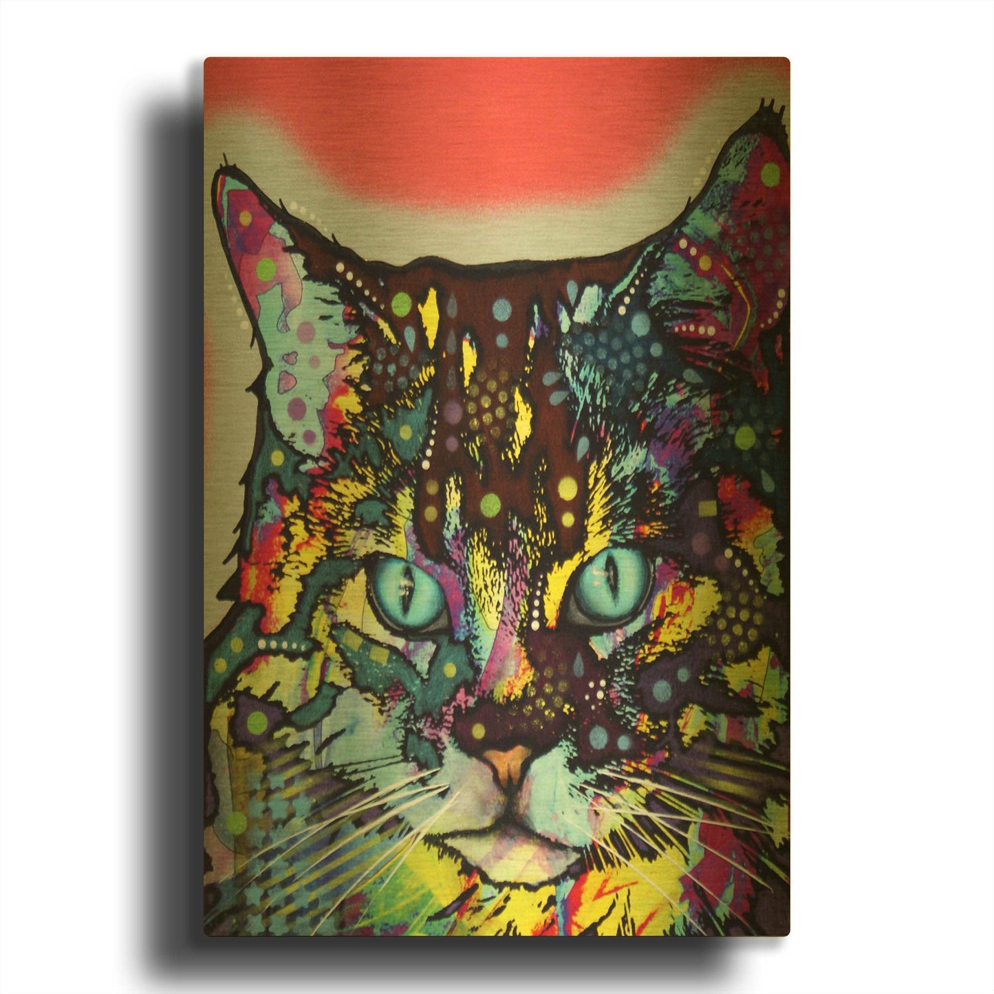 'Maine Coon' By Dean Russo Gold Metal Wall Art