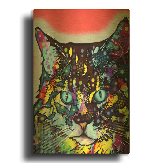 'Maine Coon' By Dean Russo Gold Metal Wall Art
