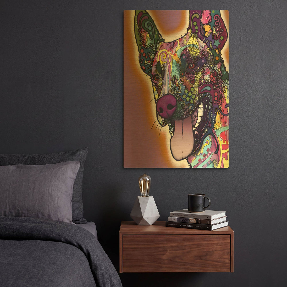 'Malinois' By Dean Russo Gold Metal Wall Art