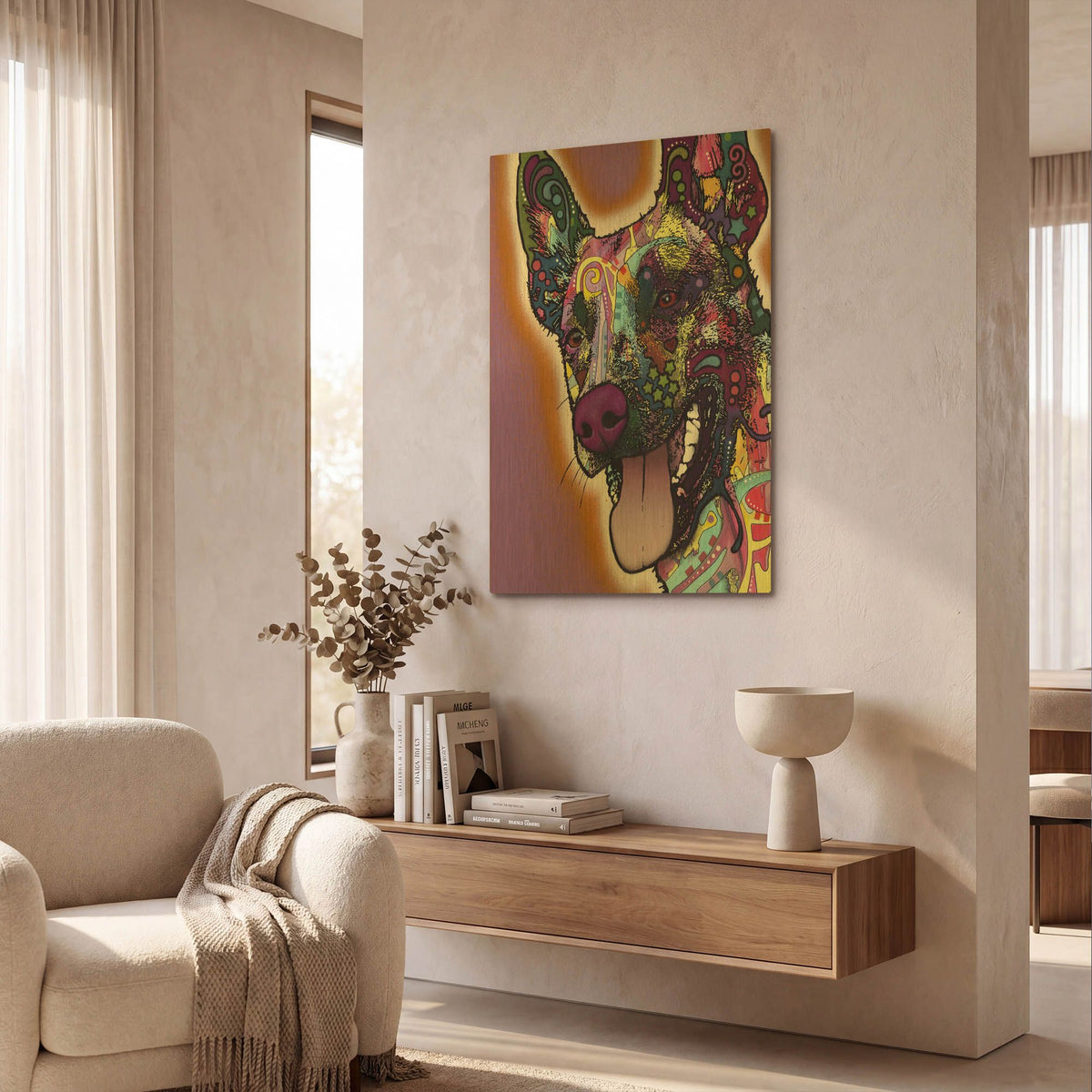 'Malinois' By Dean Russo Gold Metal Wall Art