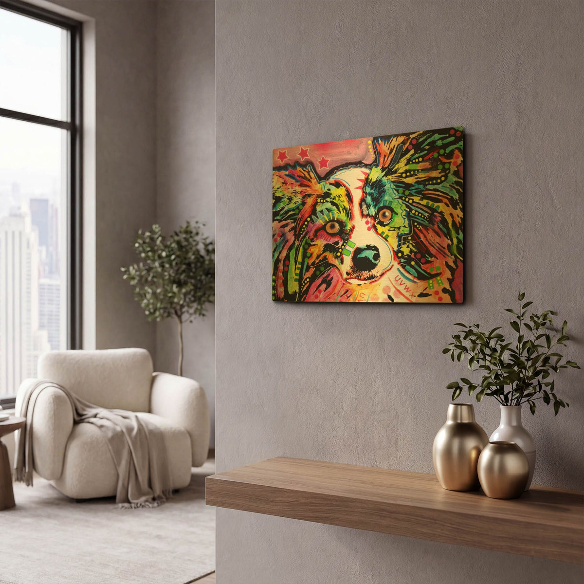 'Papillon 9149' By Dean Russo Gold Metal Wall Art
