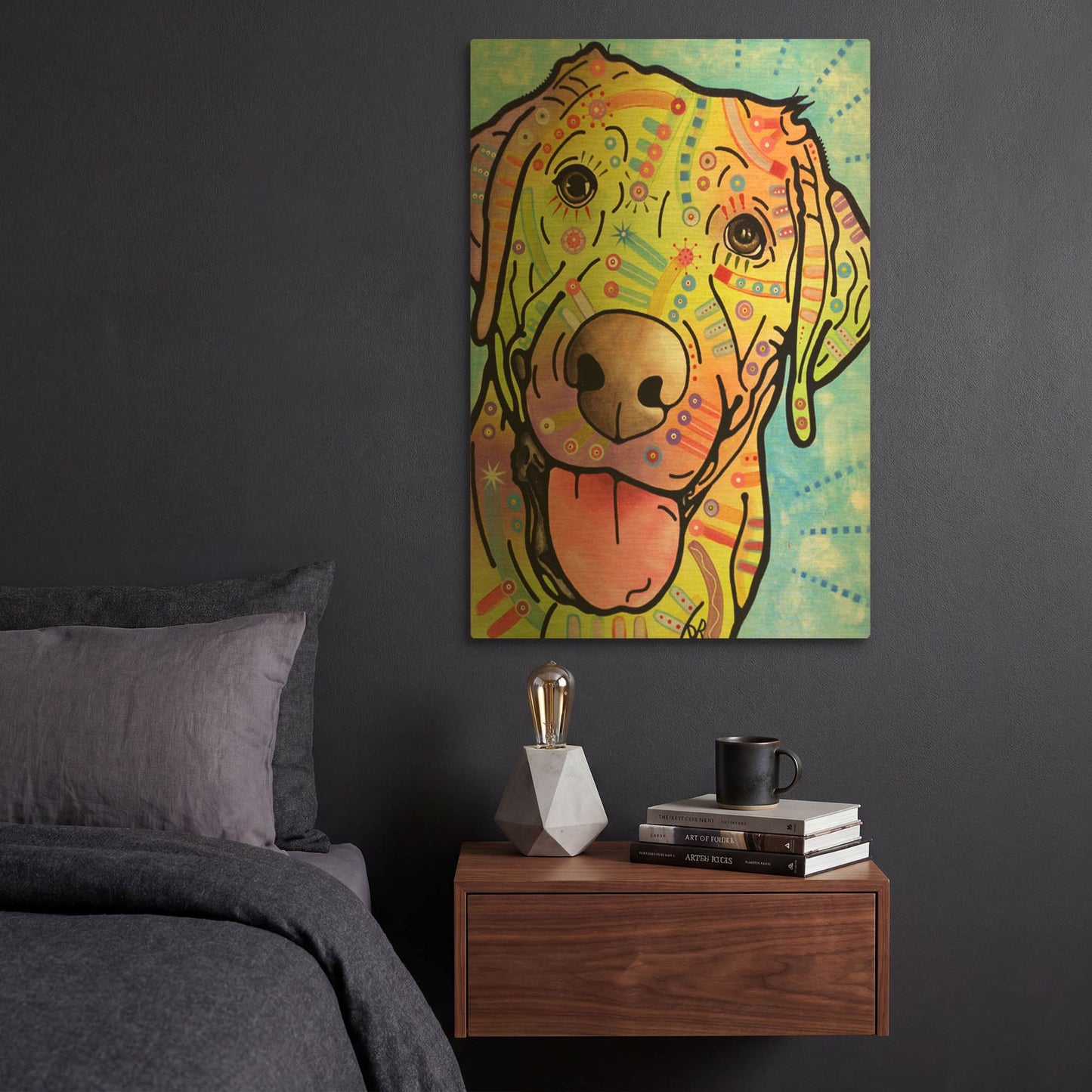 'Sunny' By Dean Russo Gold Metal Wall Art
