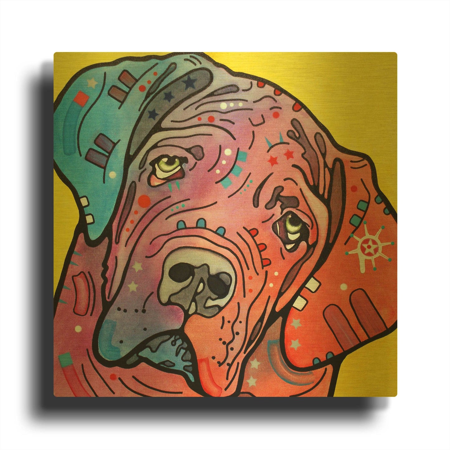 'The Bully' By Dean Russo Gold Metal Wall Art