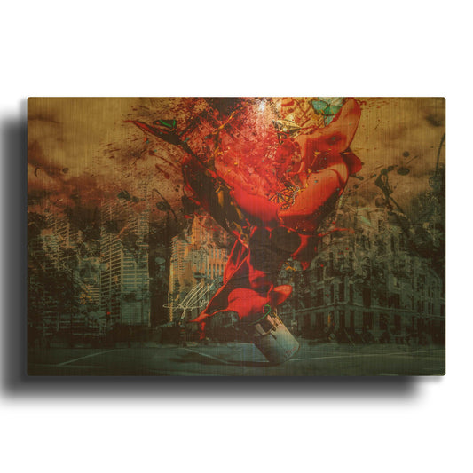 'Masochistic Artist' By Mario Sanchez Nevado Gold Metal Wall Art