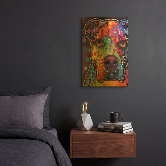 'American Bulldog 3' By Dean Russo Gold Metal Wall Art