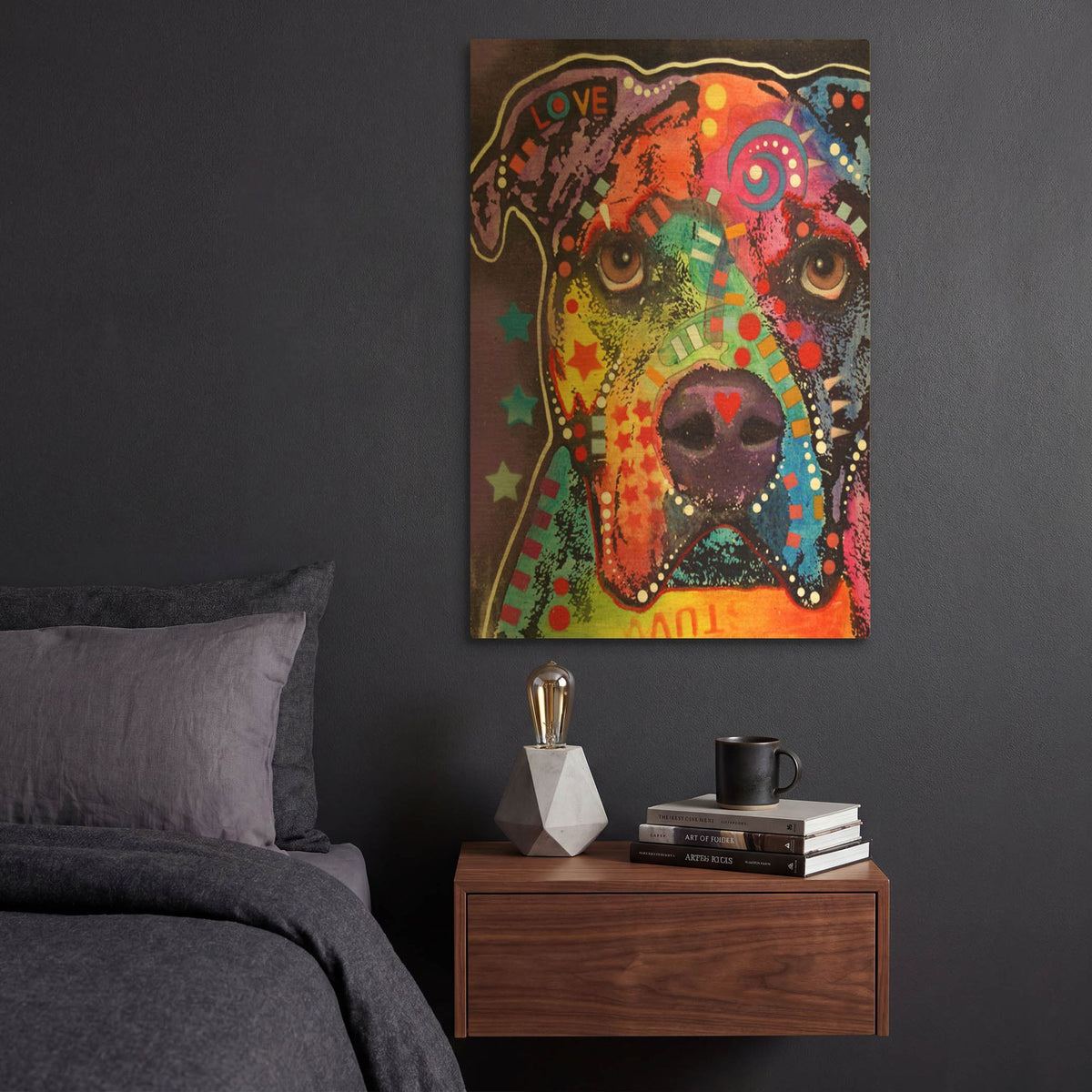 'American Bulldog 3' By Dean Russo Gold Metal Wall Art