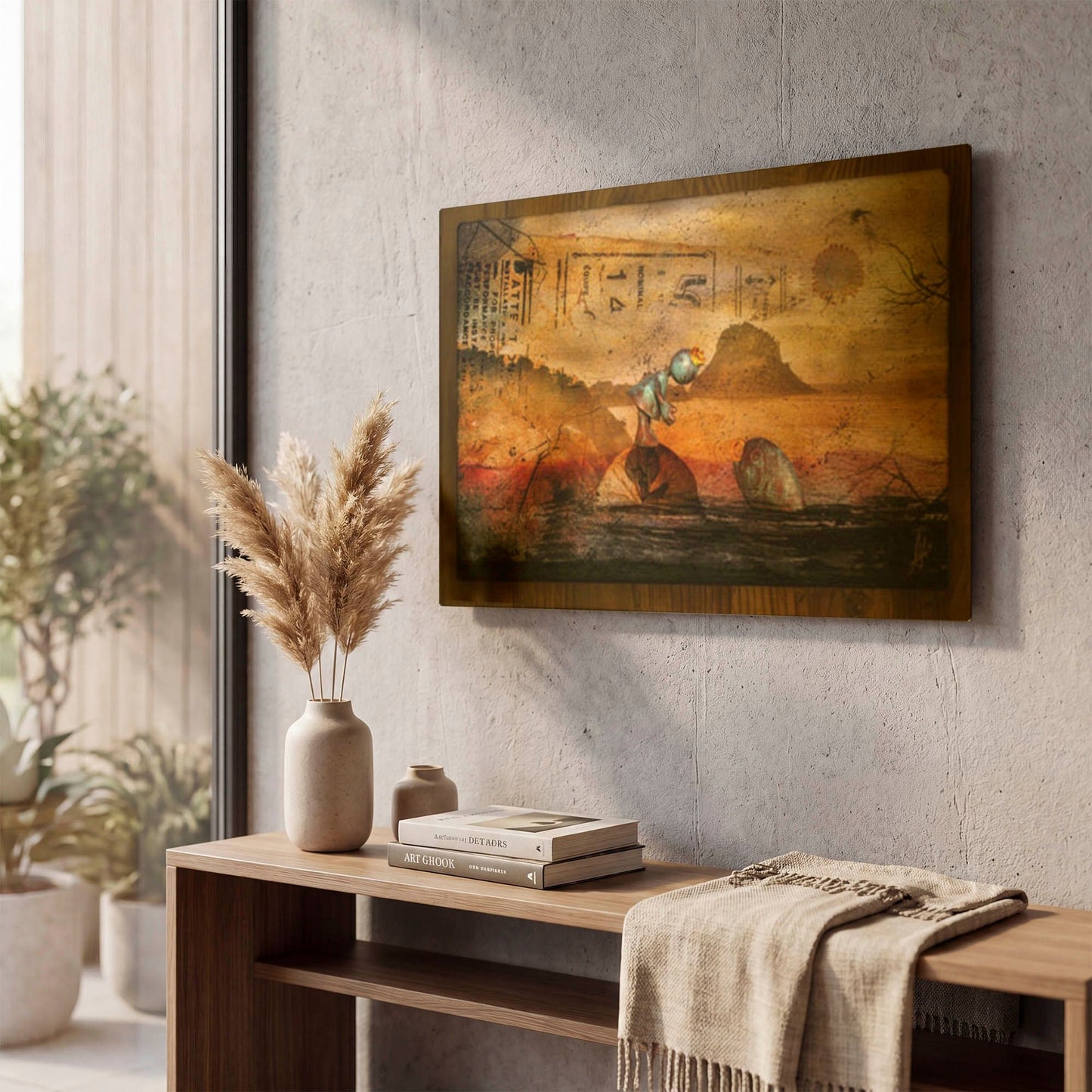 'Once Upon A Time' By Mario Sanchez Nevado Gold Metal Wall Art