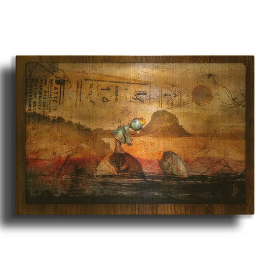 'Once Upon A Time' By Mario Sanchez Nevado Gold Metal Wall Art