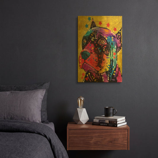 'Bri 1' By Dean Russo Gold Metal Wall Art