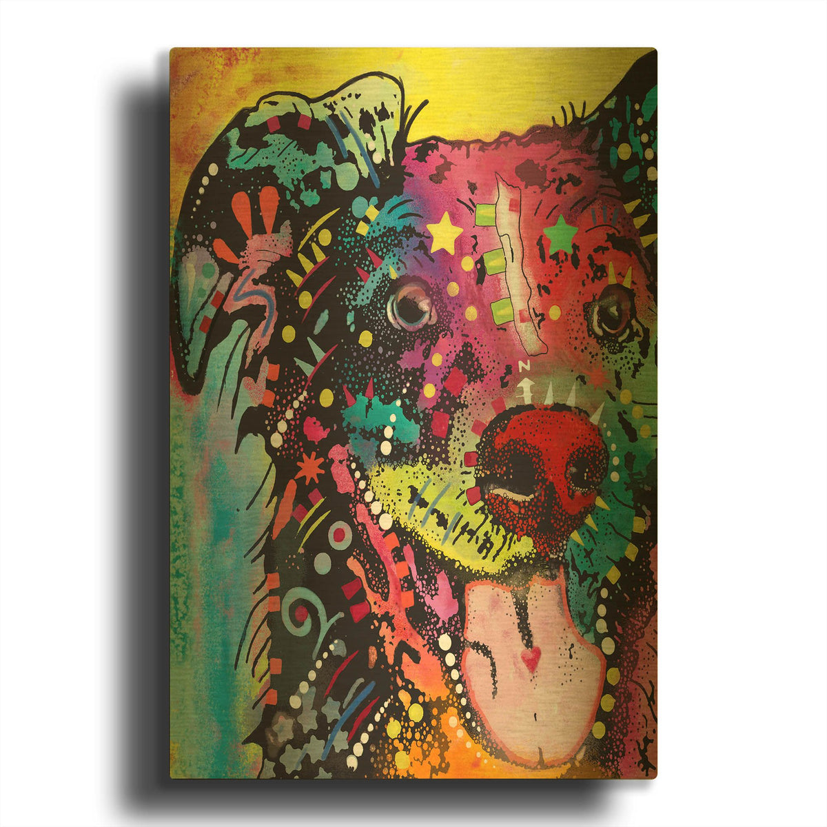 'Dak 1' By Dean Russo Gold Metal Wall Art