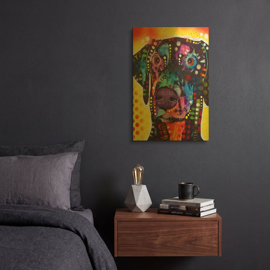 'Dobie' By Dean Russo Gold Metal Wall Art