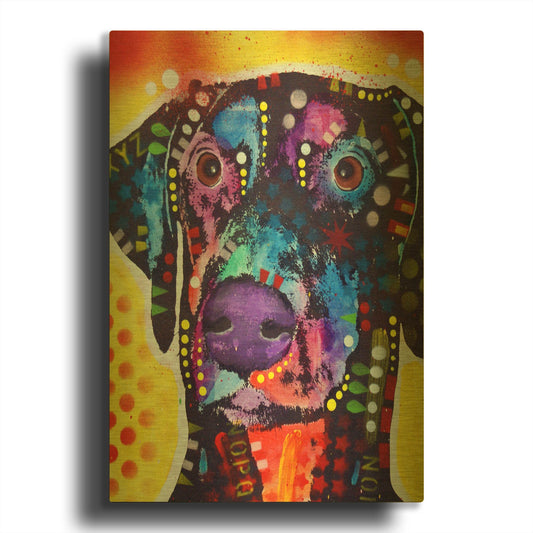 'Dobie' By Dean Russo Gold Metal Wall Art