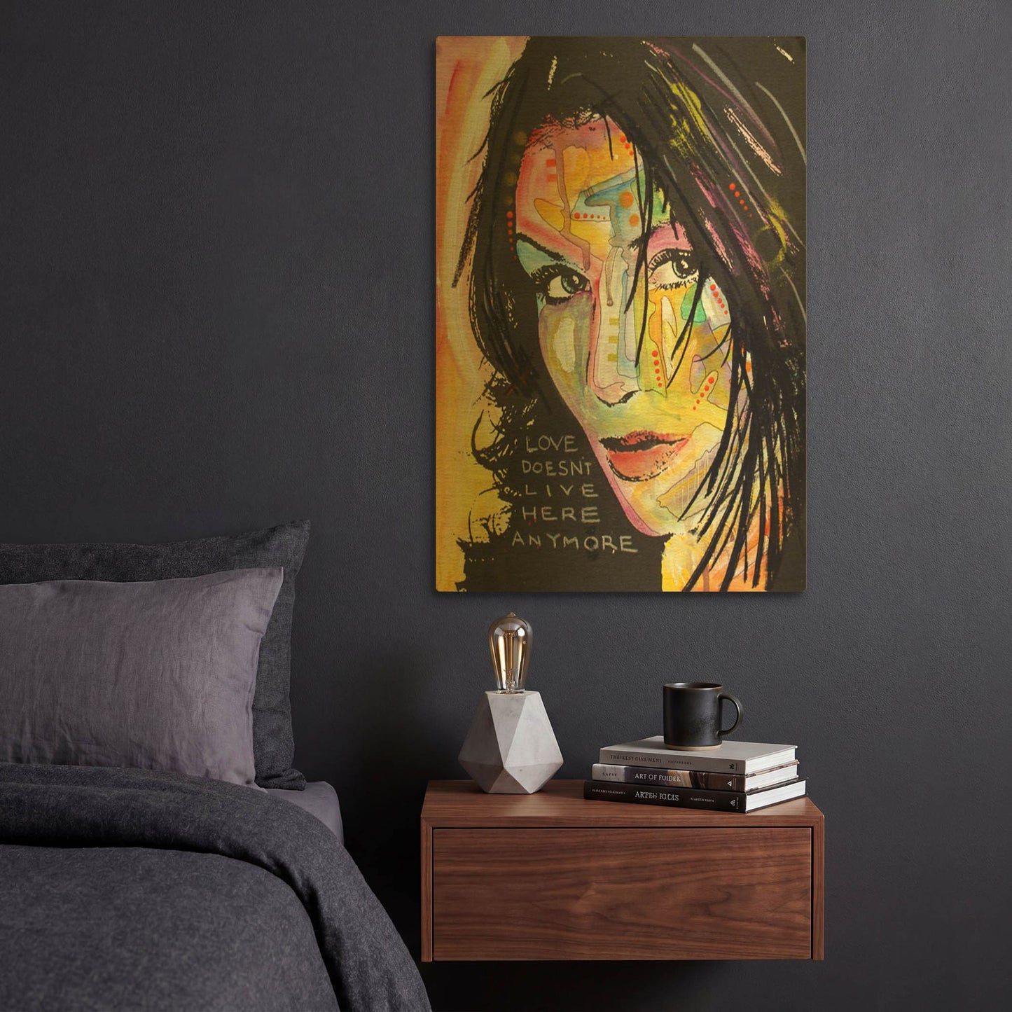'Love Doesn' By Dean Russo Gold Metal Wall Art