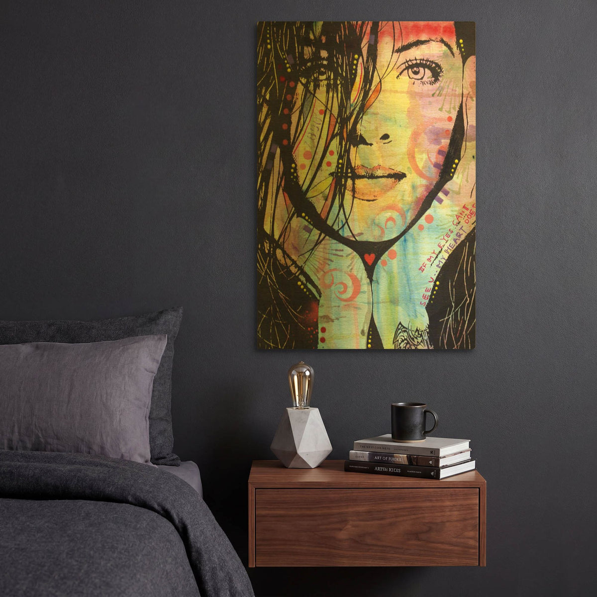 'My Eyes Cant See U' By Dean Russo Gold Metal Wall Art