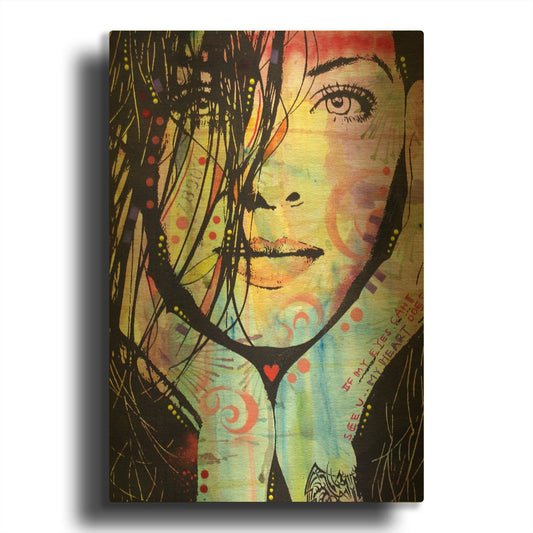 'My Eyes Cant See U' By Dean Russo Gold Metal Wall Art