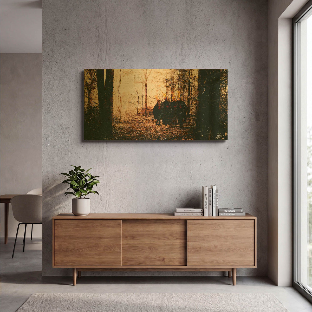 'People Are Dying' By Mario Sanchez Nevado Gold Metal Wall Art