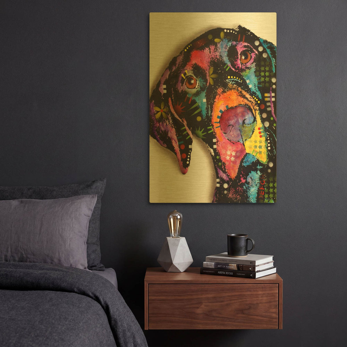 'Pointer' By Dean Russo Gold Metal Wall Art