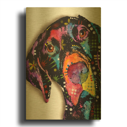 'Pointer' By Dean Russo Gold Metal Wall Art