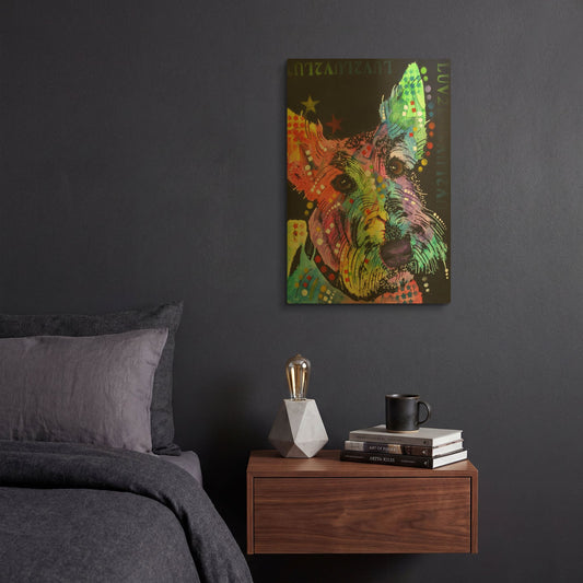 'Scottish Terrier' By Dean Russo Gold Metal Wall Art