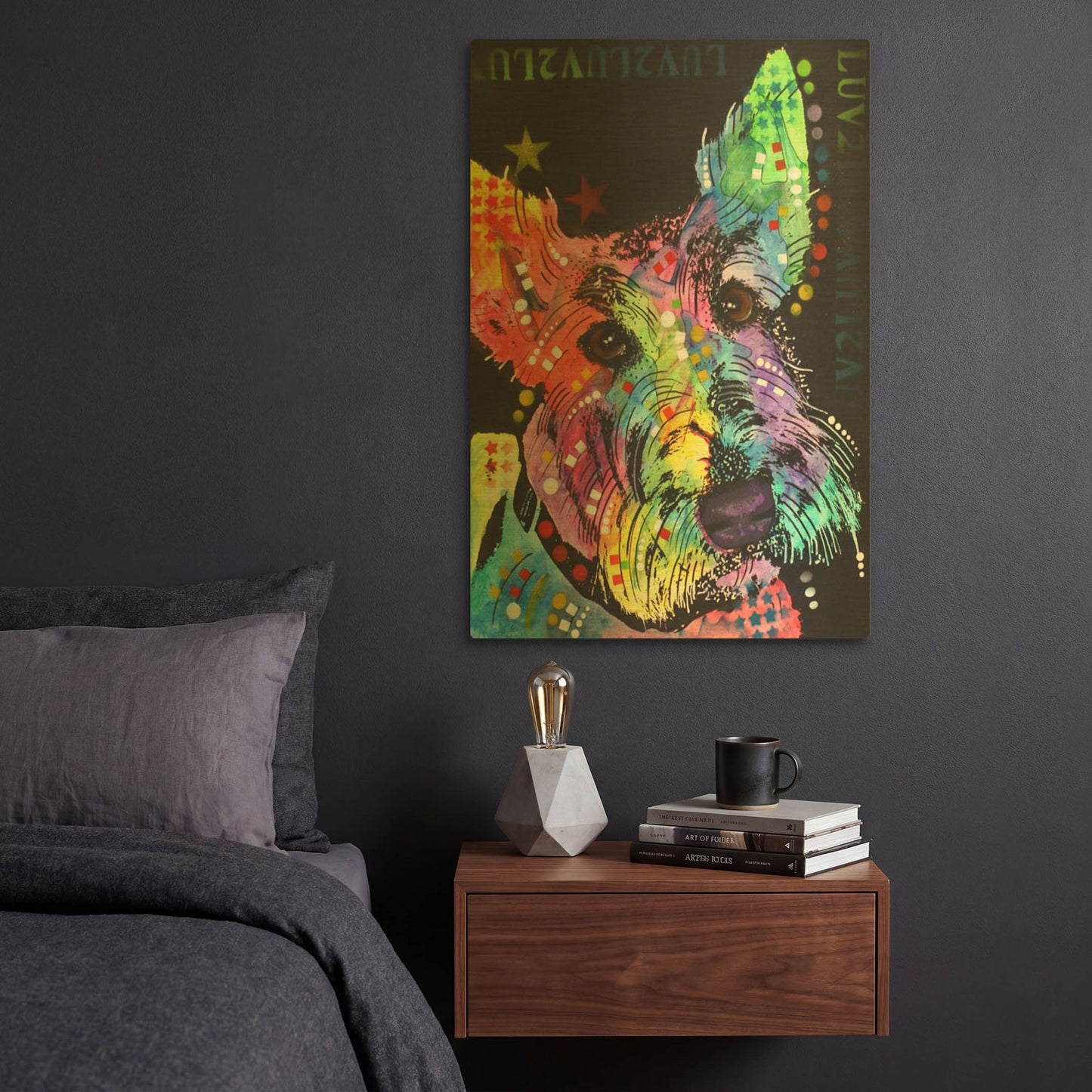 'Scottish Terrier' By Dean Russo Gold Metal Wall Art