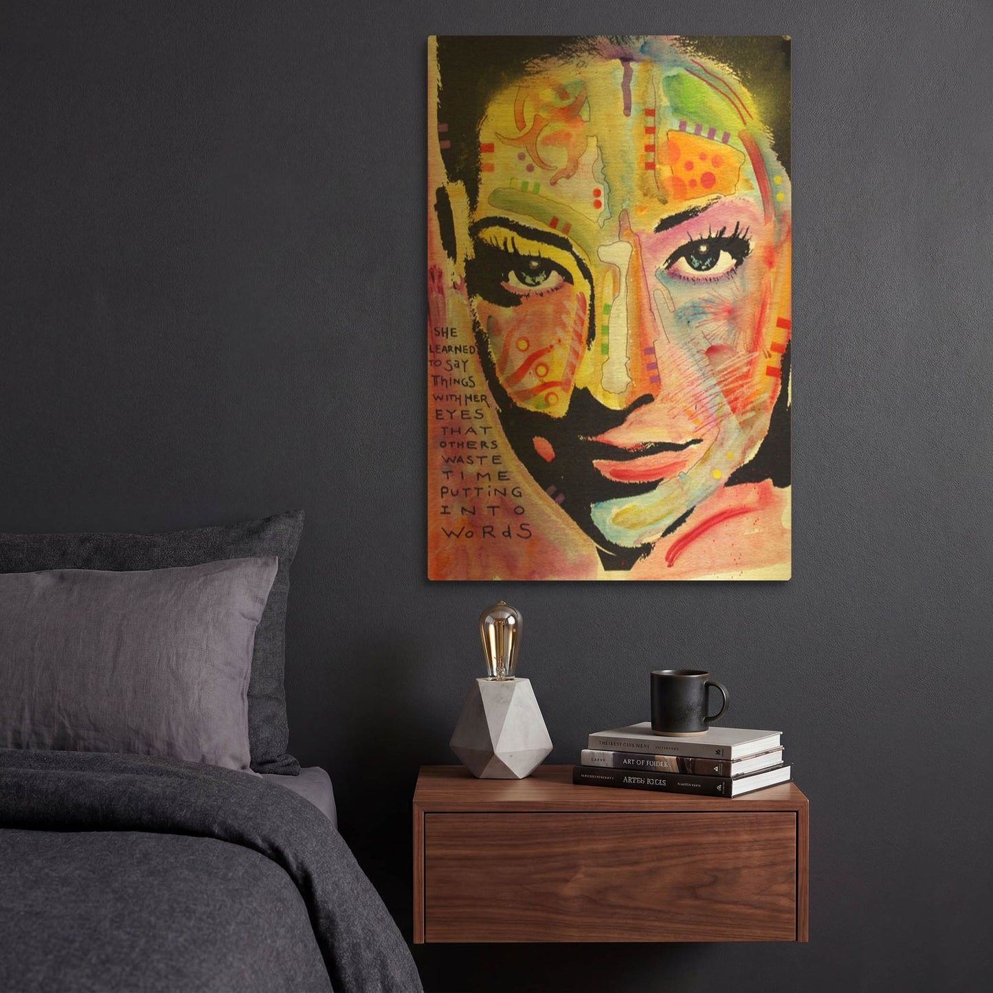 'She Learned To Say' By Dean Russo Gold Metal Wall Art