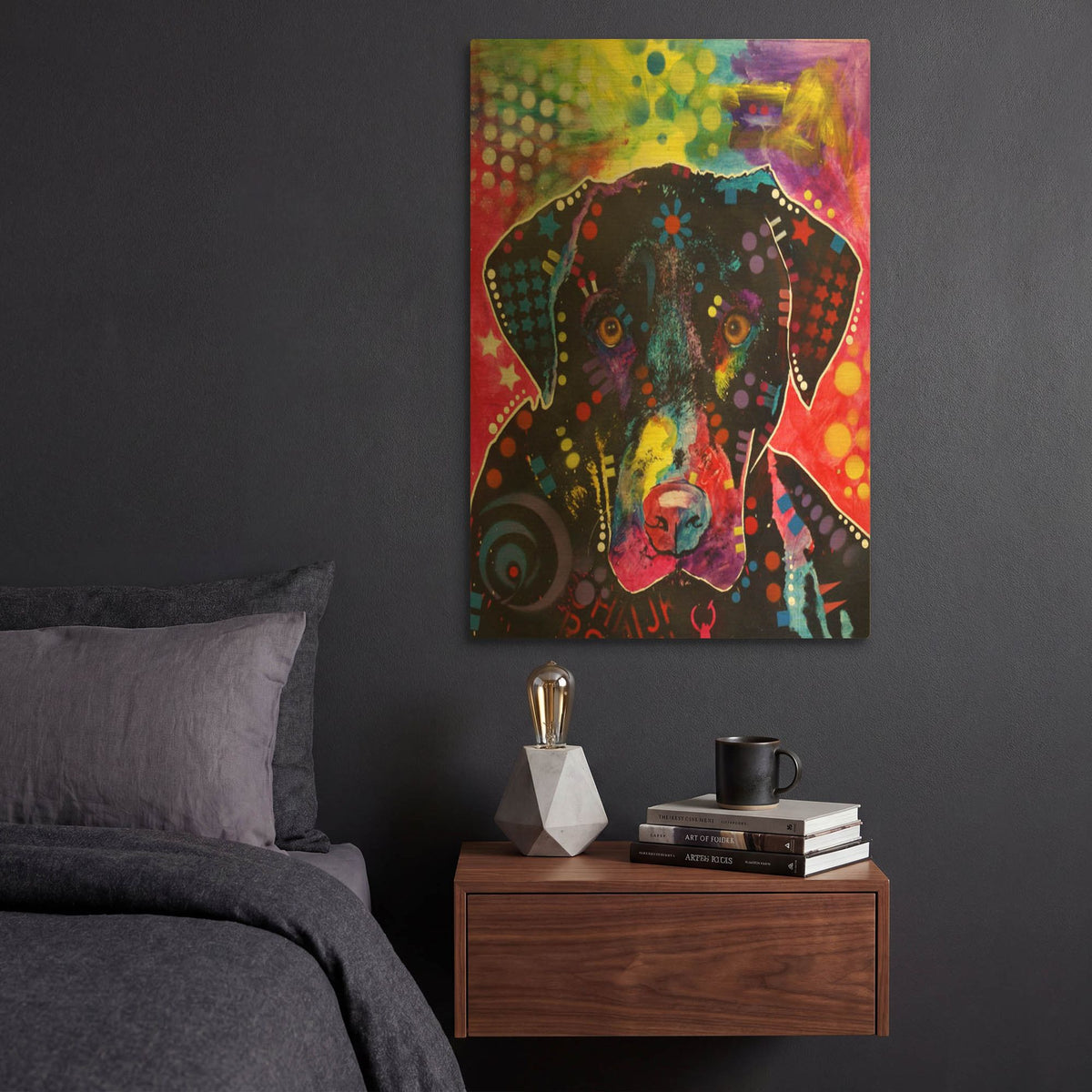 'The Labrador' By Dean Russo Gold Metal Wall Art