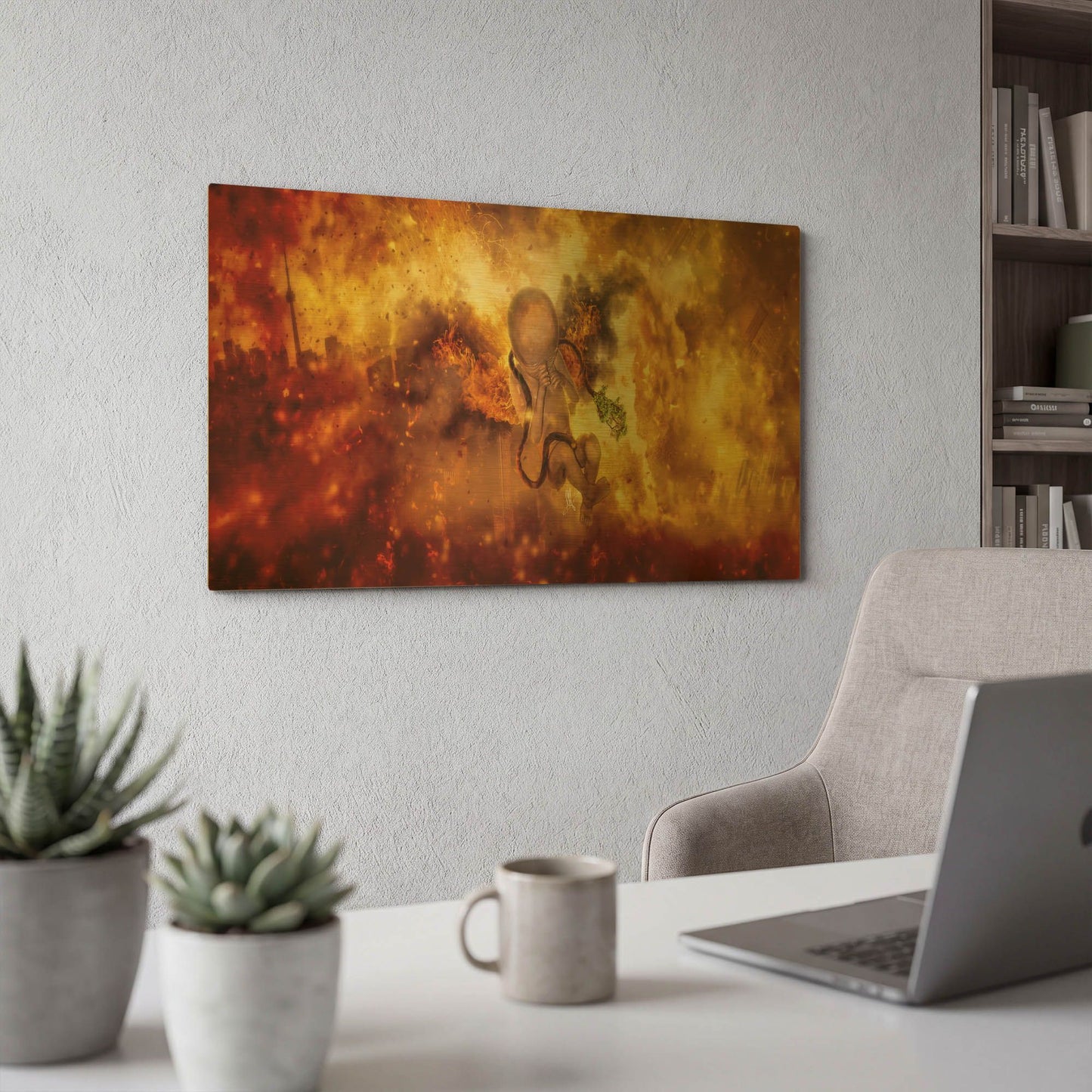 'Through Ashes Rise II' By Mario Sanchez Nevado Gold Metal Wall Art