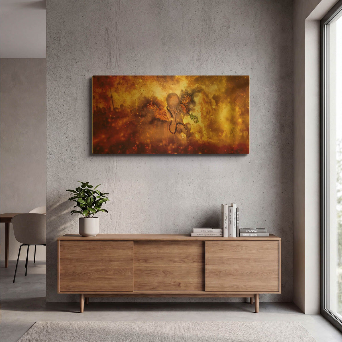 'Through Ashes Rise II' By Mario Sanchez Nevado Gold Metal Wall Art