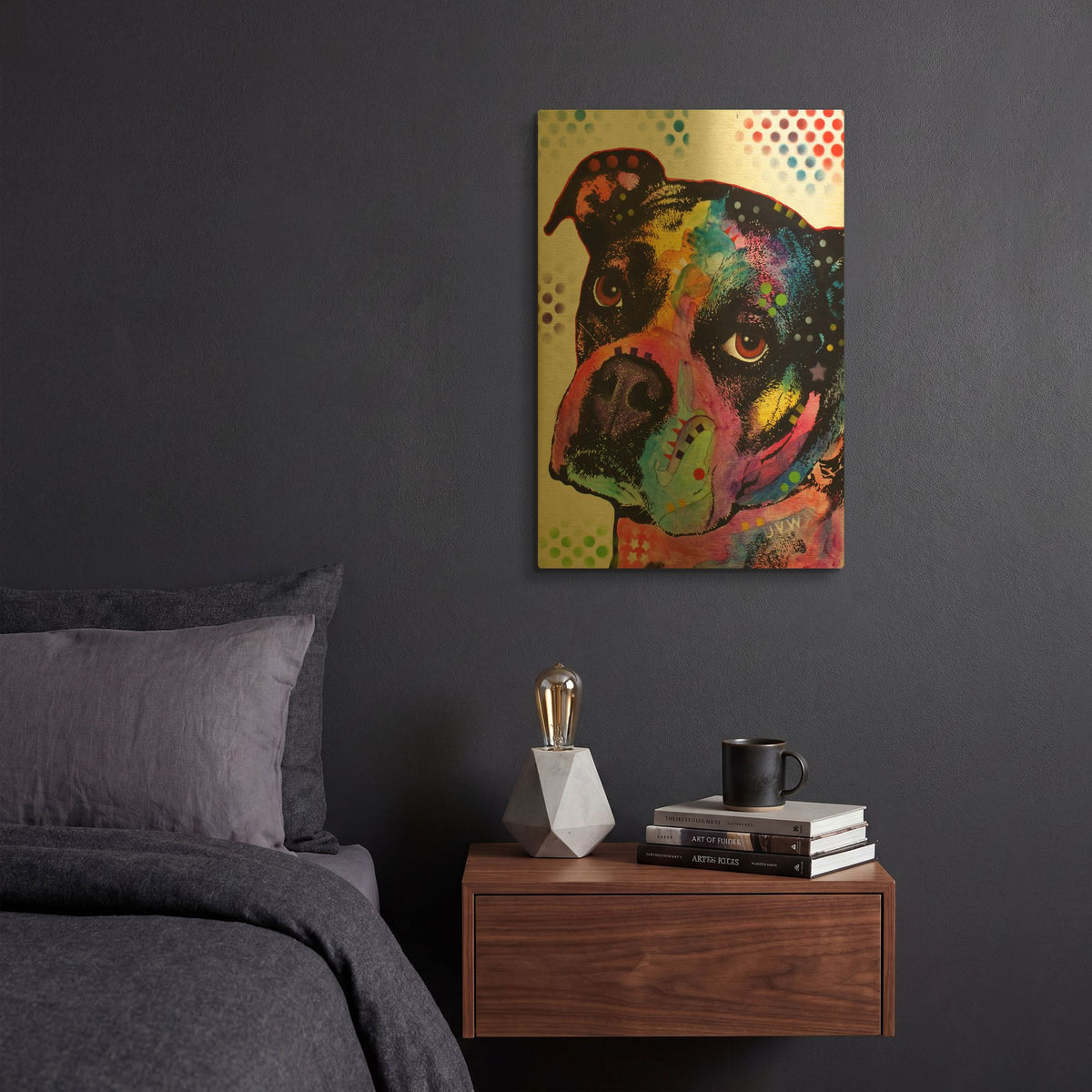 'Young Boxer' By Dean Russo Gold Metal Wall Art