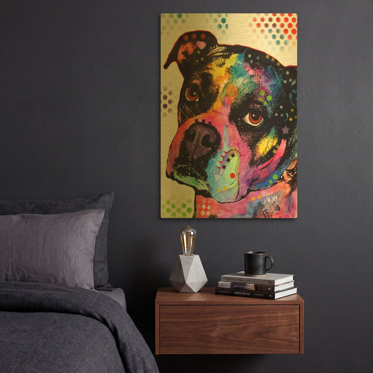 'Young Boxer' By Dean Russo Gold Metal Wall Art