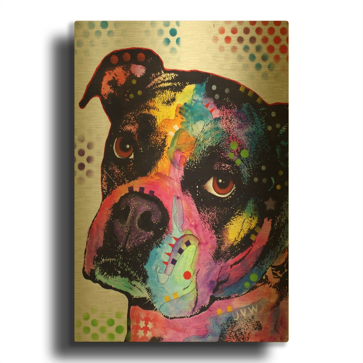 'Young Boxer' By Dean Russo Gold Metal Wall Art