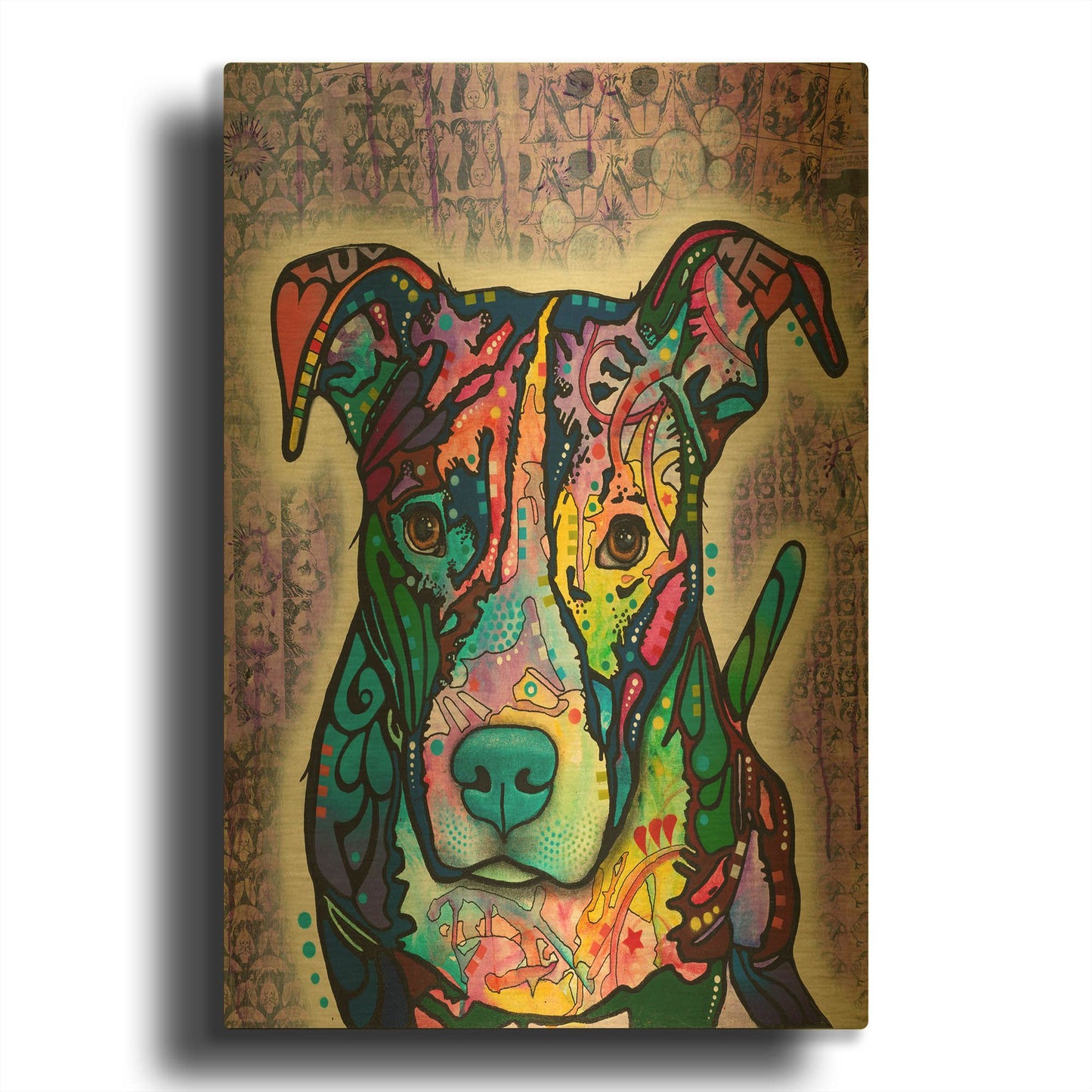 'Luv Me' By Dean Russo Gold Metal Wall Art