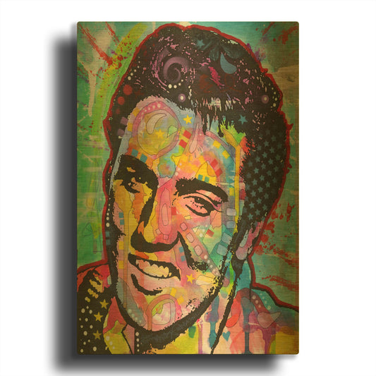 'Elvis' By Dean Russo Gold Metal Wall Art