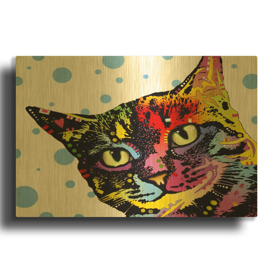 'The Pop Cat' By Dean Russo Gold Metal Wall Art