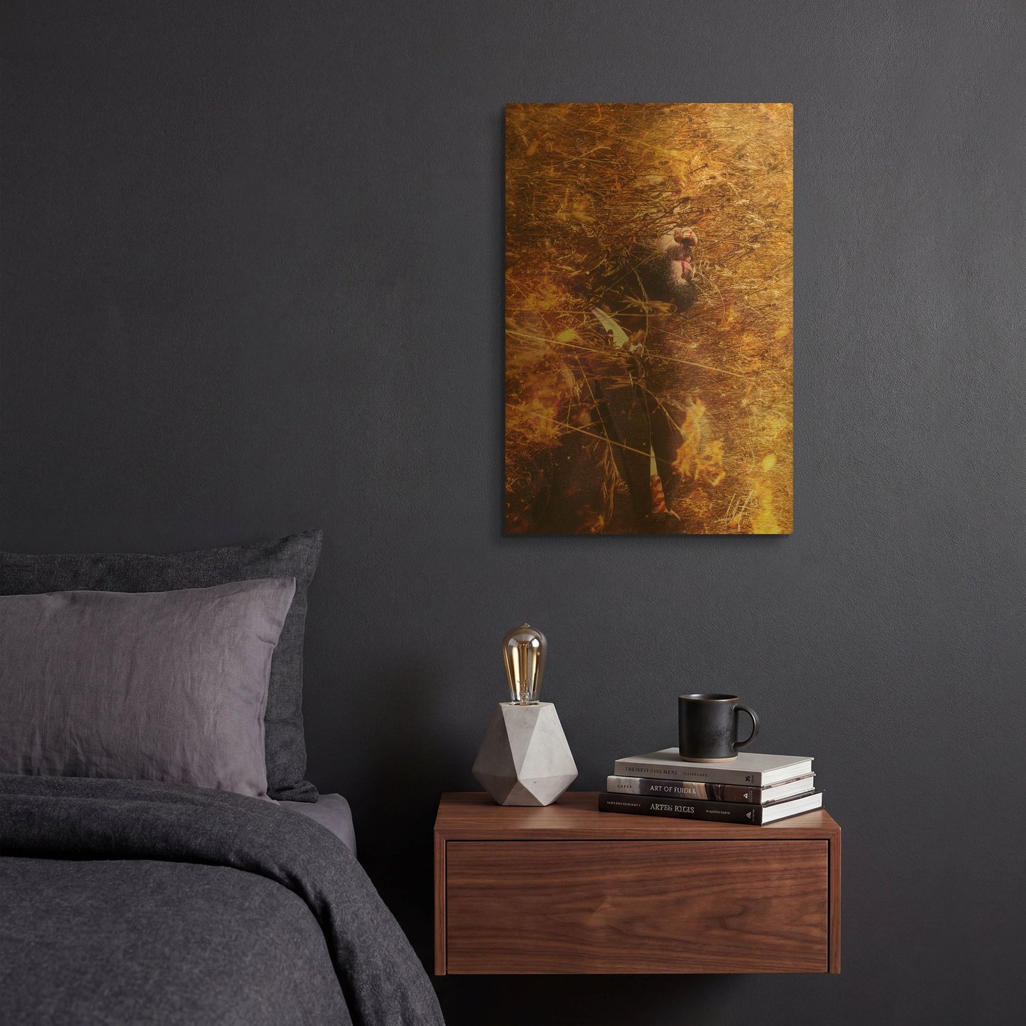 'Phoenix' By Mario Sanchez Nevado Gold Metal Wall Art