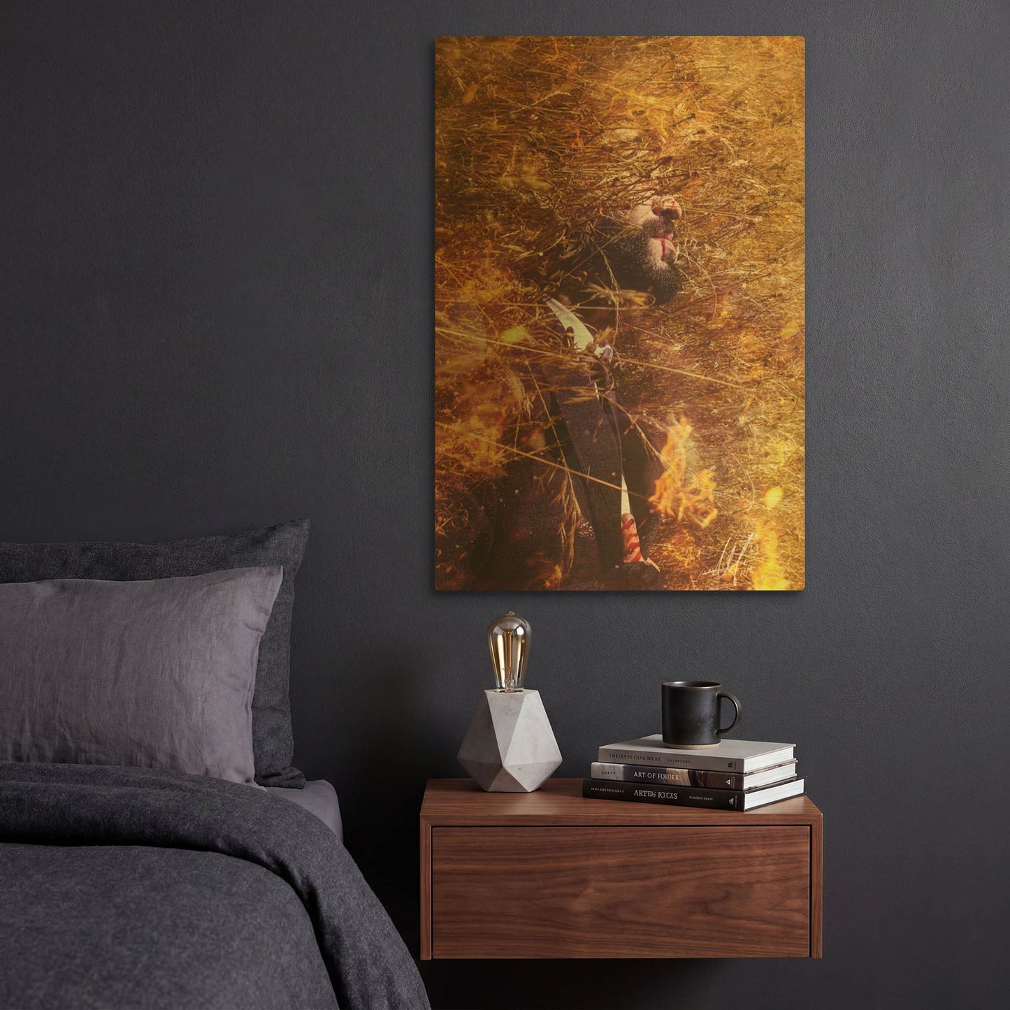 'Phoenix' By Mario Sanchez Nevado Gold Metal Wall Art