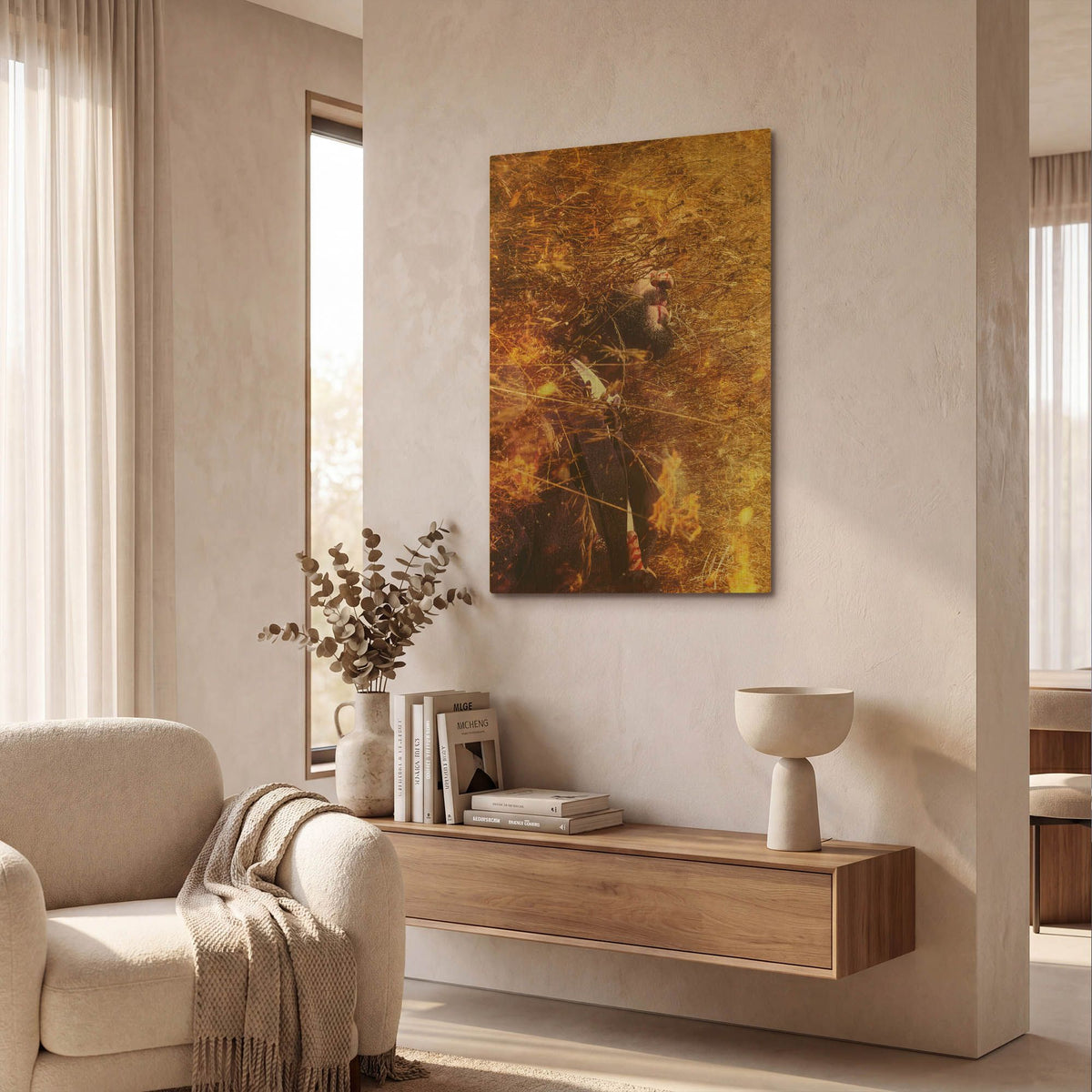 'Phoenix' By Mario Sanchez Nevado Gold Metal Wall Art