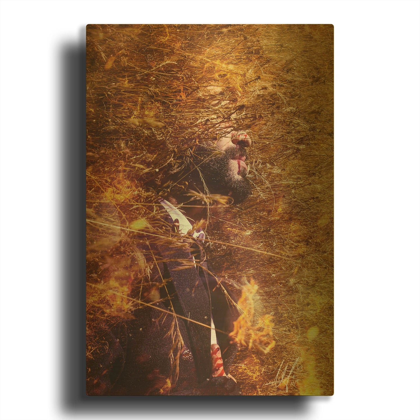 'Phoenix' By Mario Sanchez Nevado Gold Metal Wall Art
